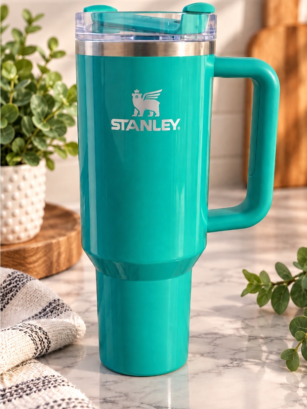 Stanley Quencher H2.0 40 oz Tumbler – Bright Teal/Turquoise